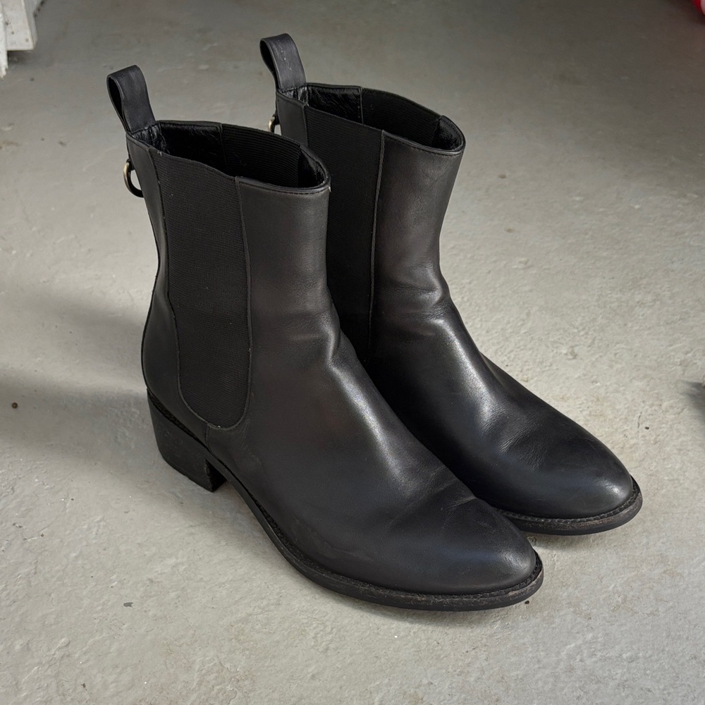 Cole Haan Black Combat & Moto Boots